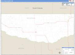 Keya Paha County, NE Digital Map Basic Style